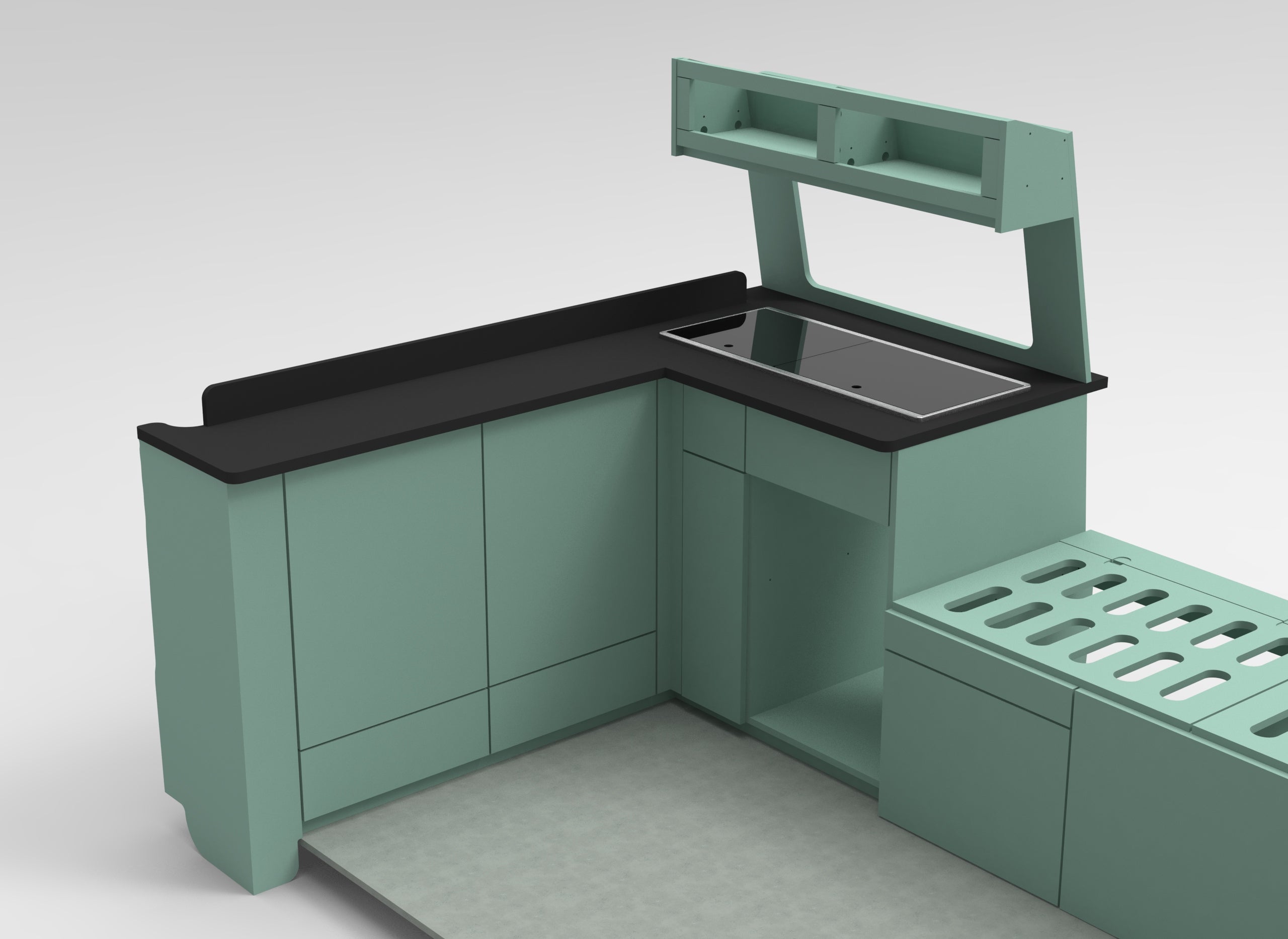 Renault Trafic LWB Bulkhead U Edition Campervan Furniture Unit Set