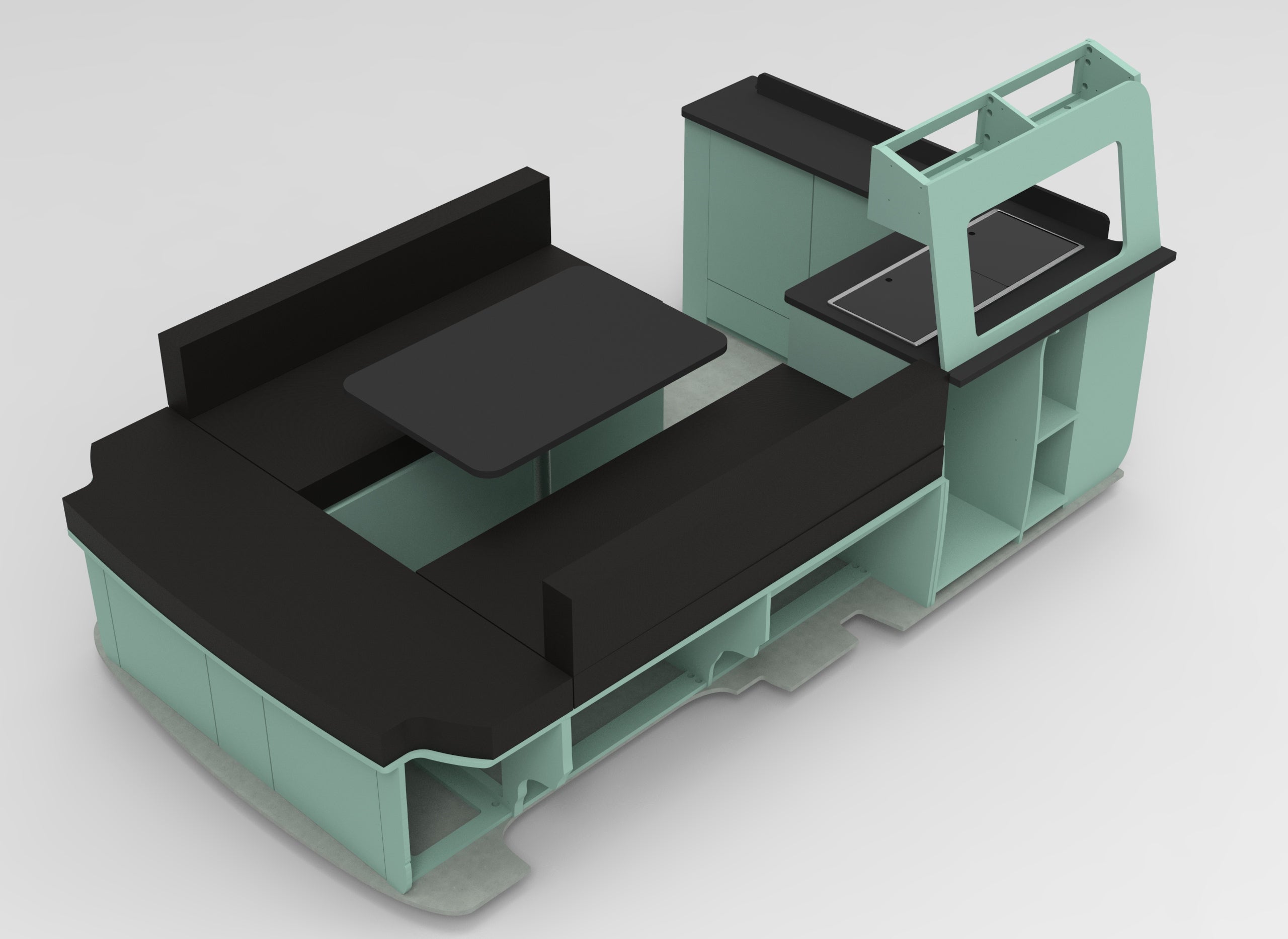 Renault Trafic LWB Bulkhead U Edition Campervan Furniture Unit Set