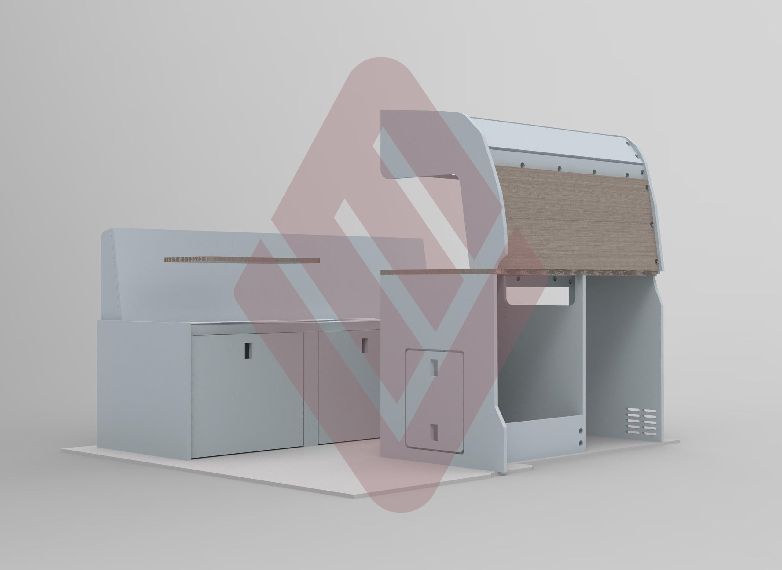 Peugeot Partner Compact Campervan Kitchen Interior Unit