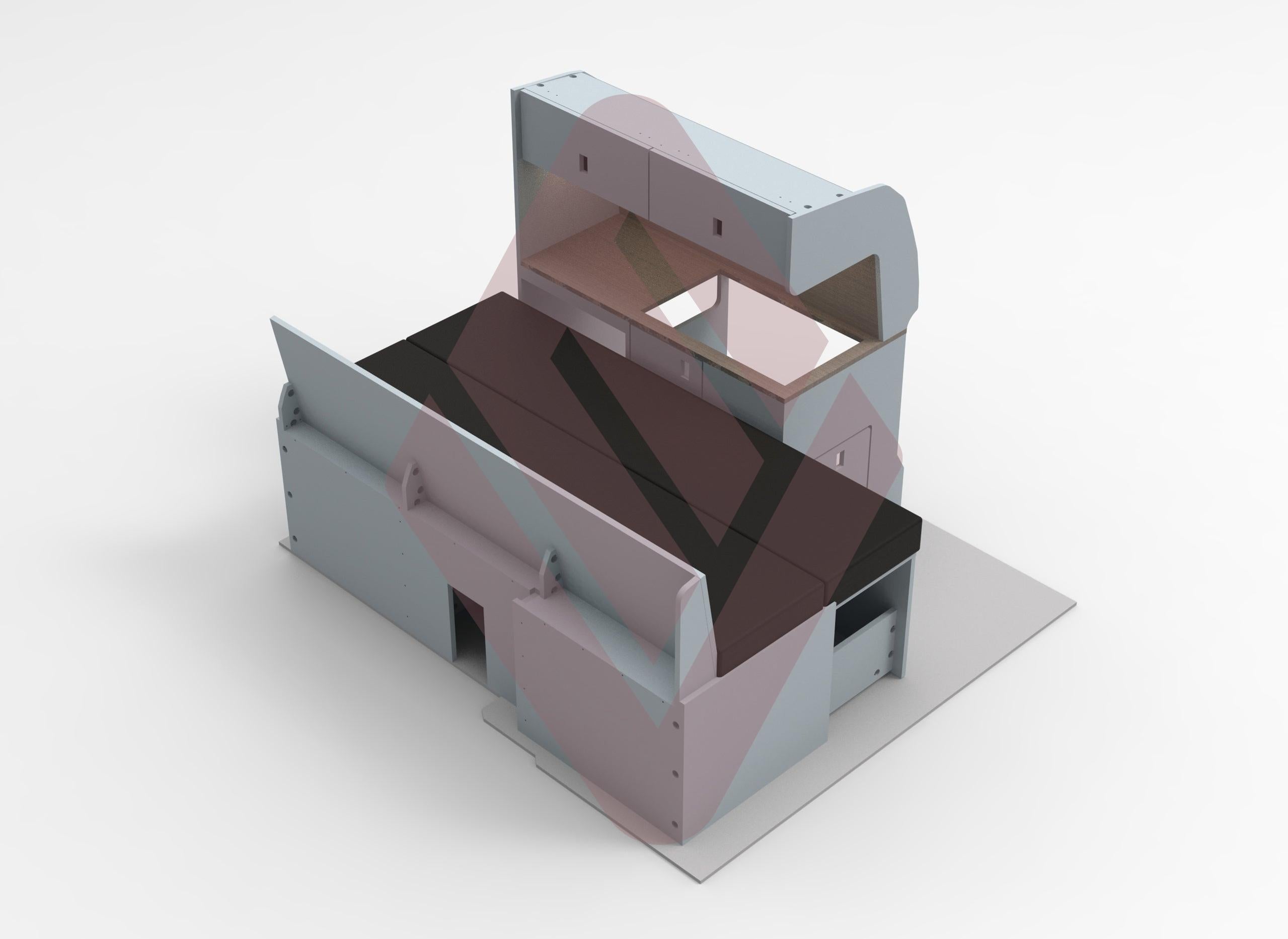 Peugeot Partner Compact Campervan Kitchen Interior Unit