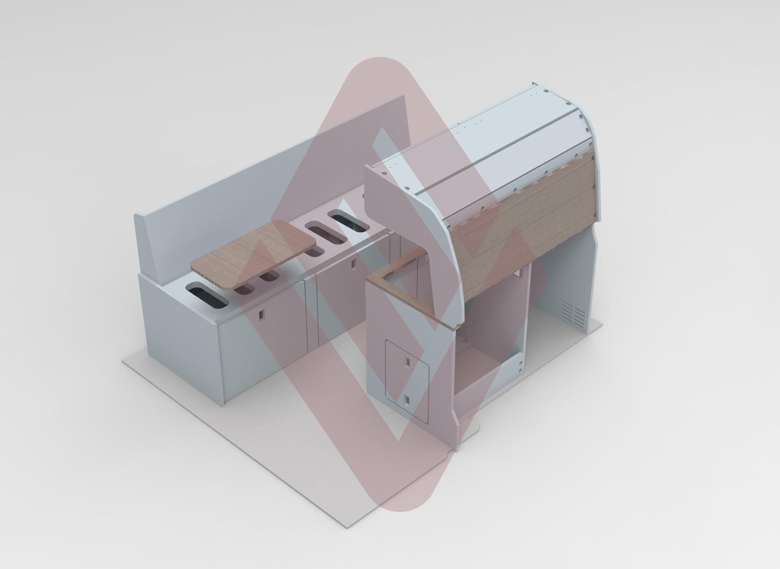 Peugeot Partner Compact Campervan Kitchen Interior Unit