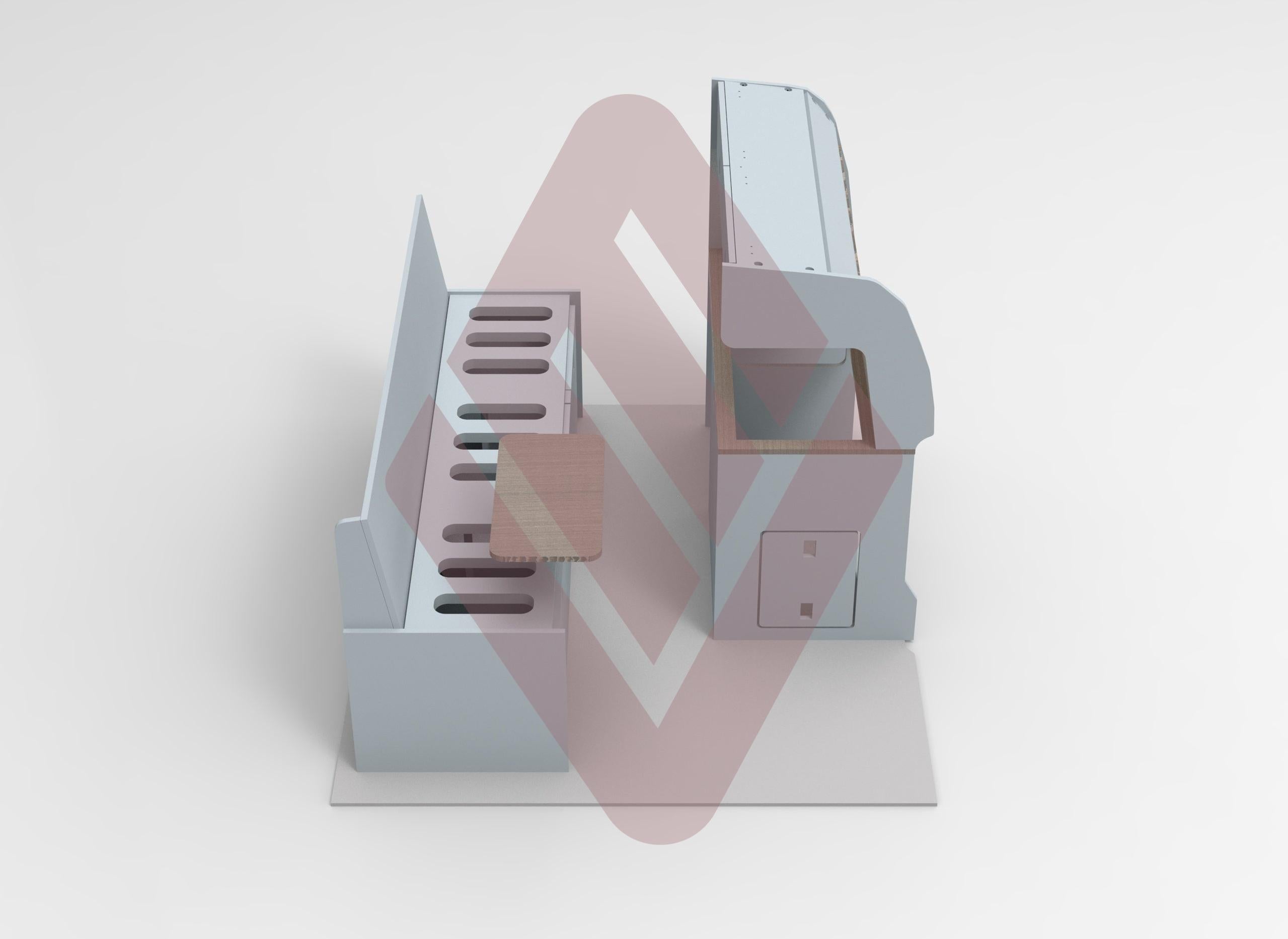 Peugeot Partner Compact Campervan Kitchen Interior Unit