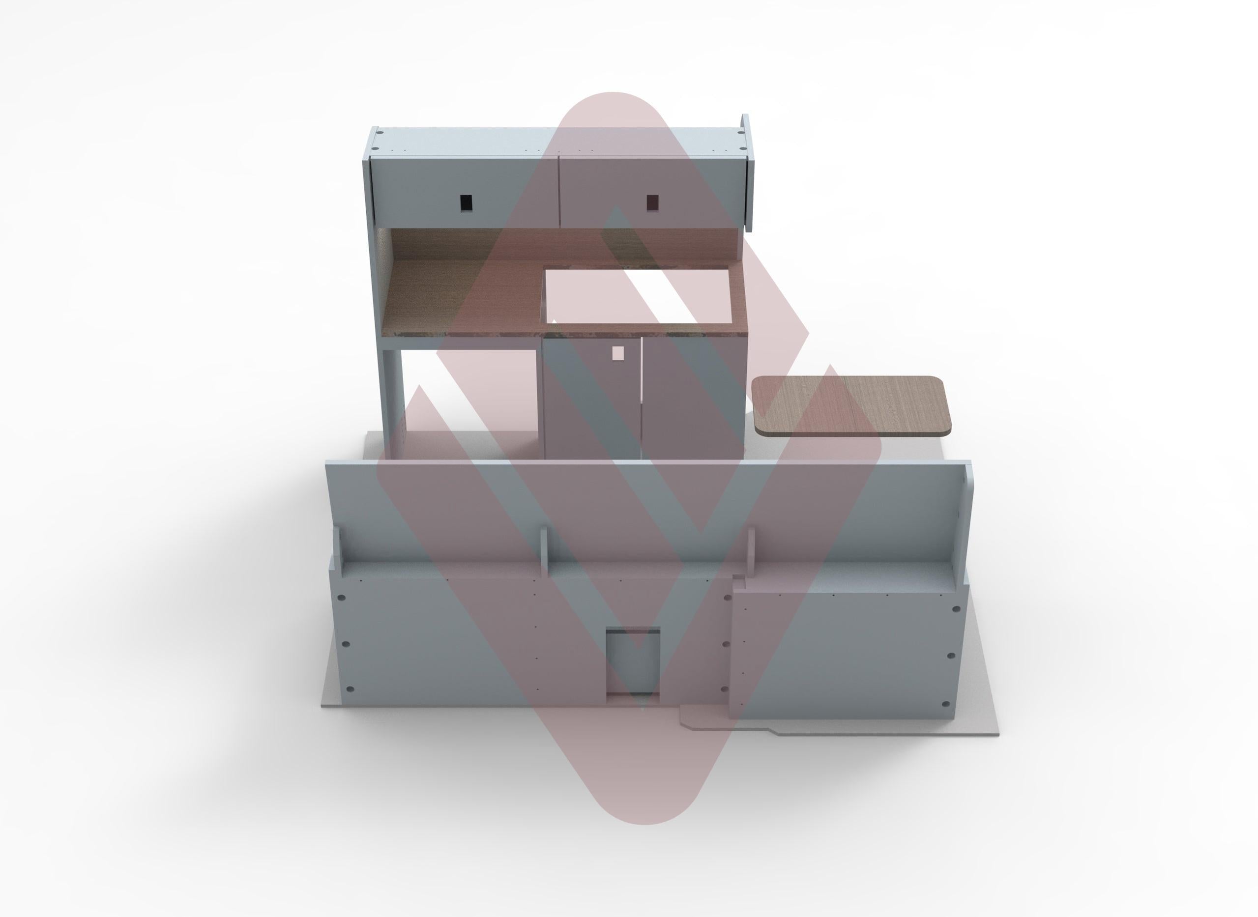 Peugeot Partner Compact Campervan Kitchen Interior Unit