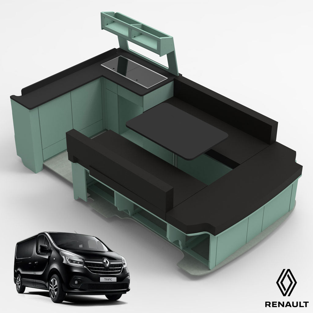 Renault Trafic LWB Bulkhead U Edition Campervan Furniture Unit Set
