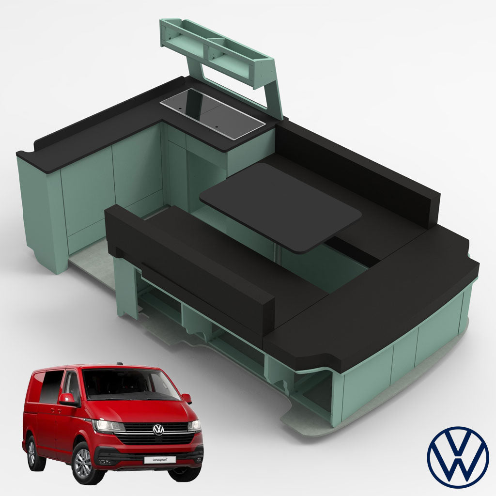 VW T5/T6 LWB Bulkhead U Edition Campervan Furniture Unit Set