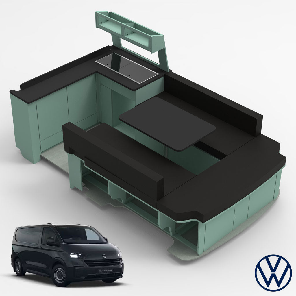 VW T7 LWB Bulkhead U Edition Campervan Furniture Unit Set