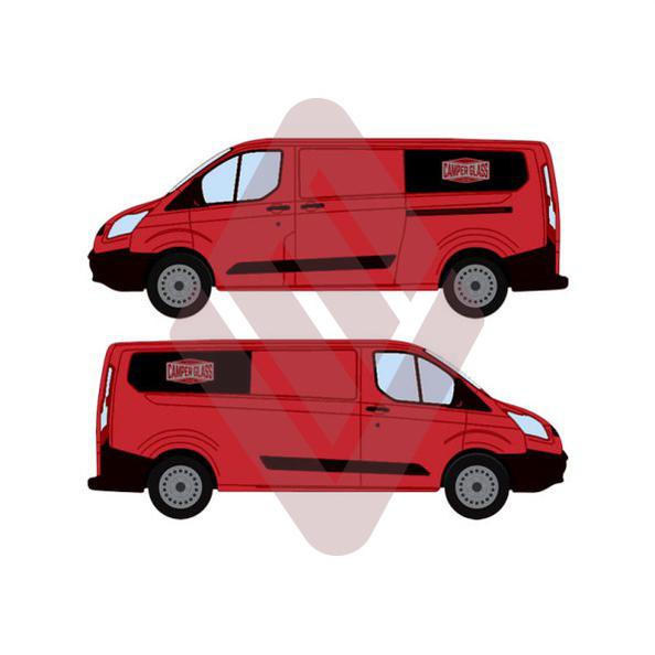 Ford Transit Custom – Fixed Windows – Rear Quarter – LWB – Pair – Privacy Glass