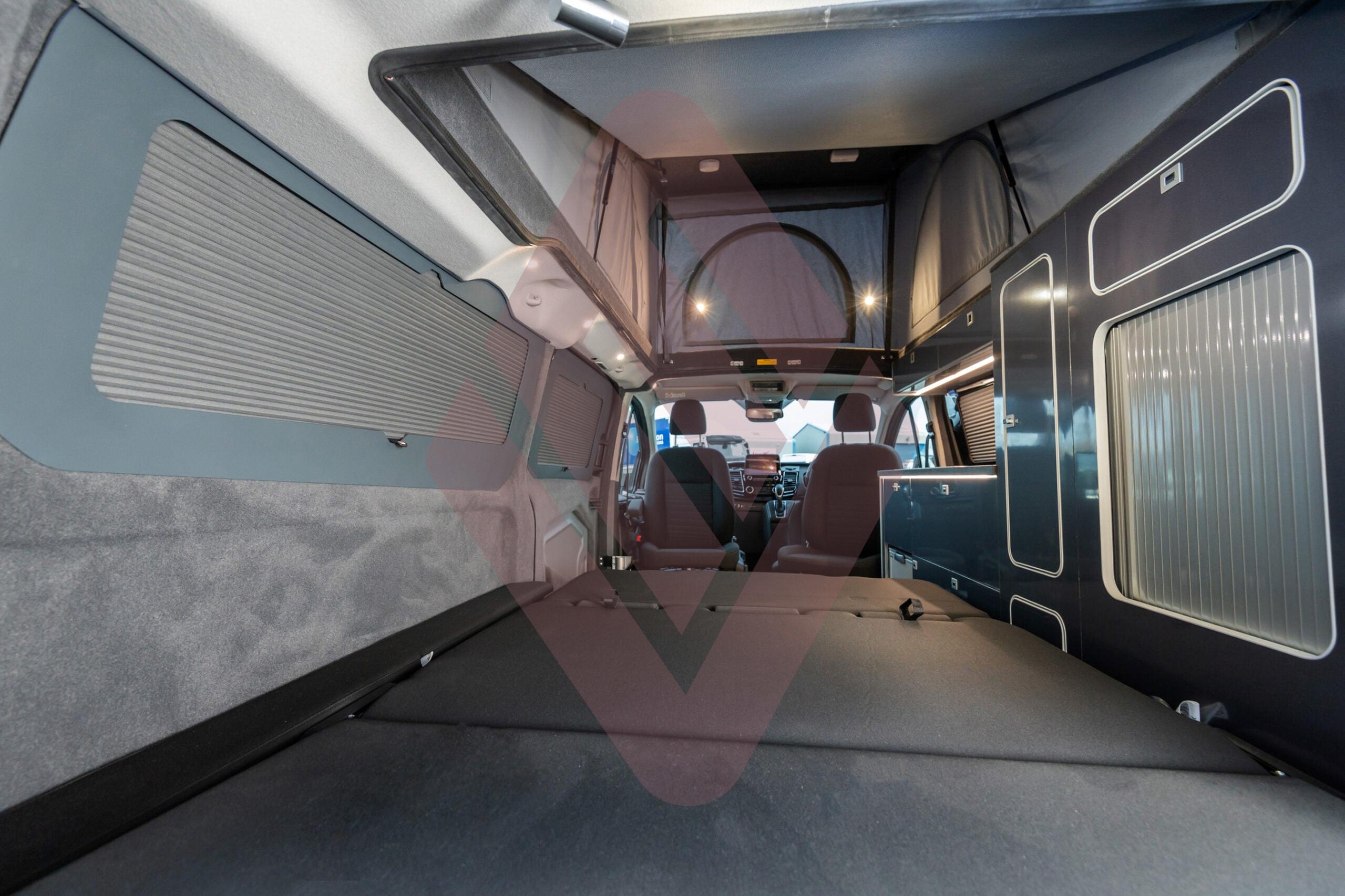 Ford Transit Custom | Window Pod® D | LWB Offside Rear Quarter (Fixed Window)