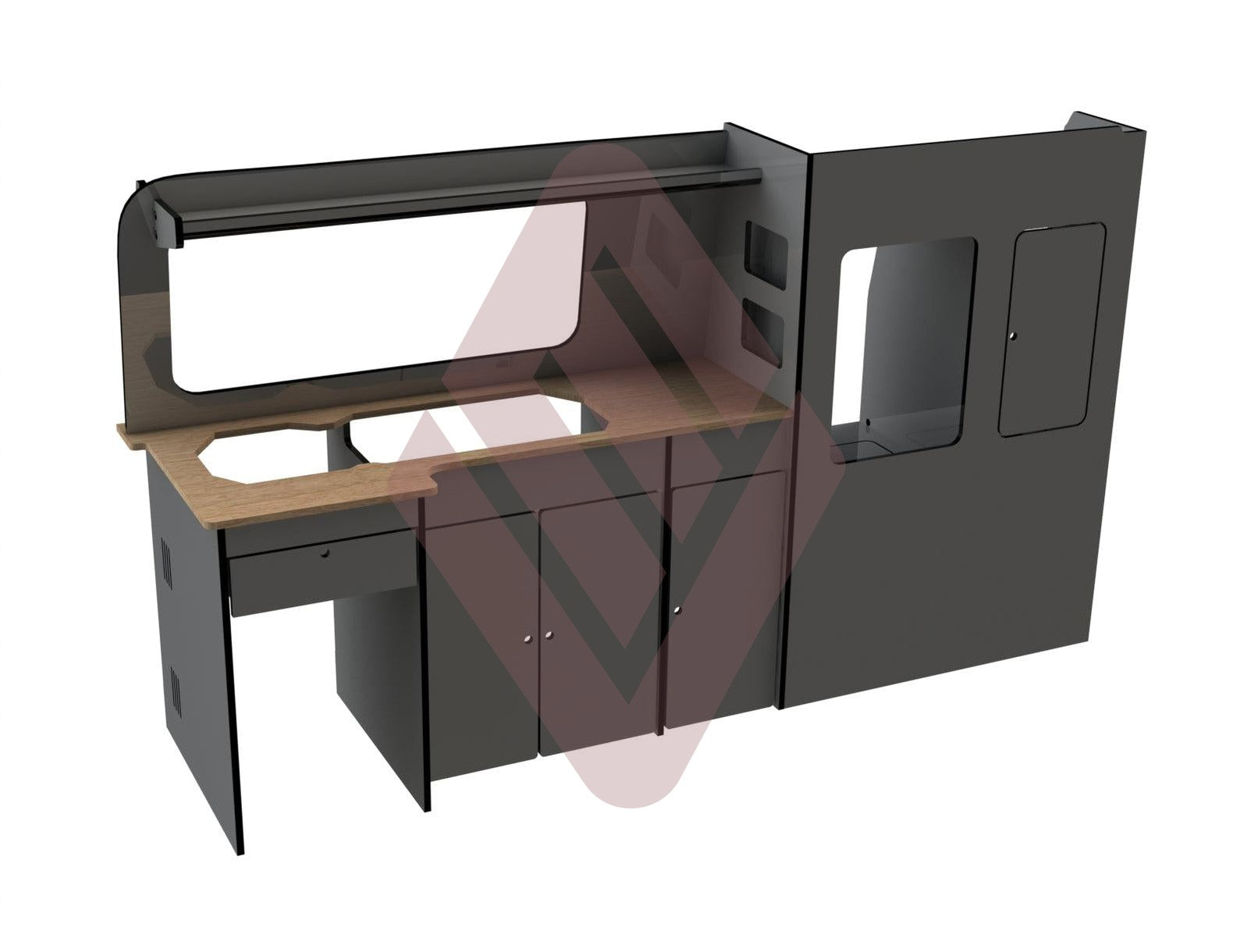 Ford Transit Custom SWB 2012-2023 V2 Campervan Kitchen Interior Unit