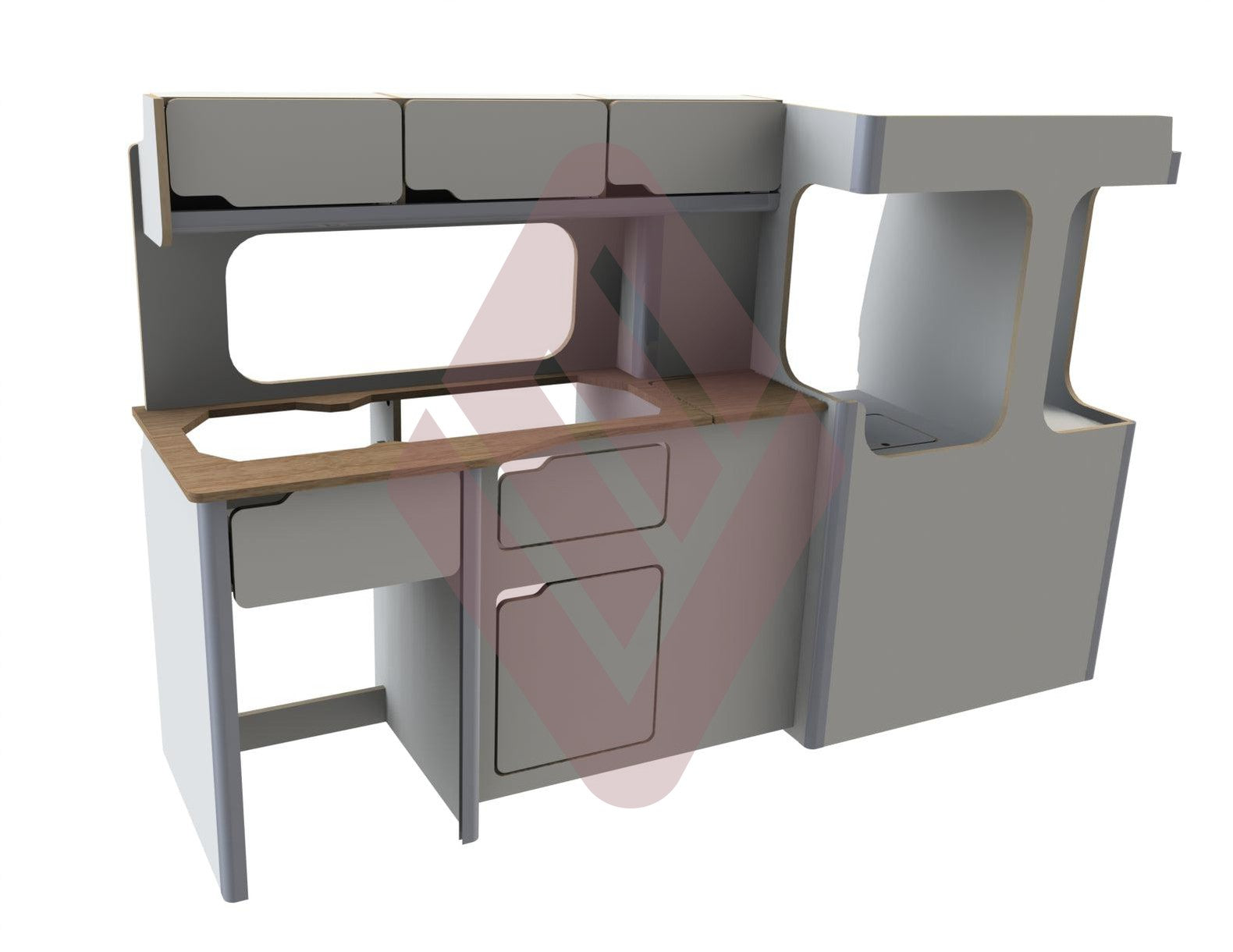 Mercedes Vito SWB 2014 > Campervan Kitchen Interior Unit