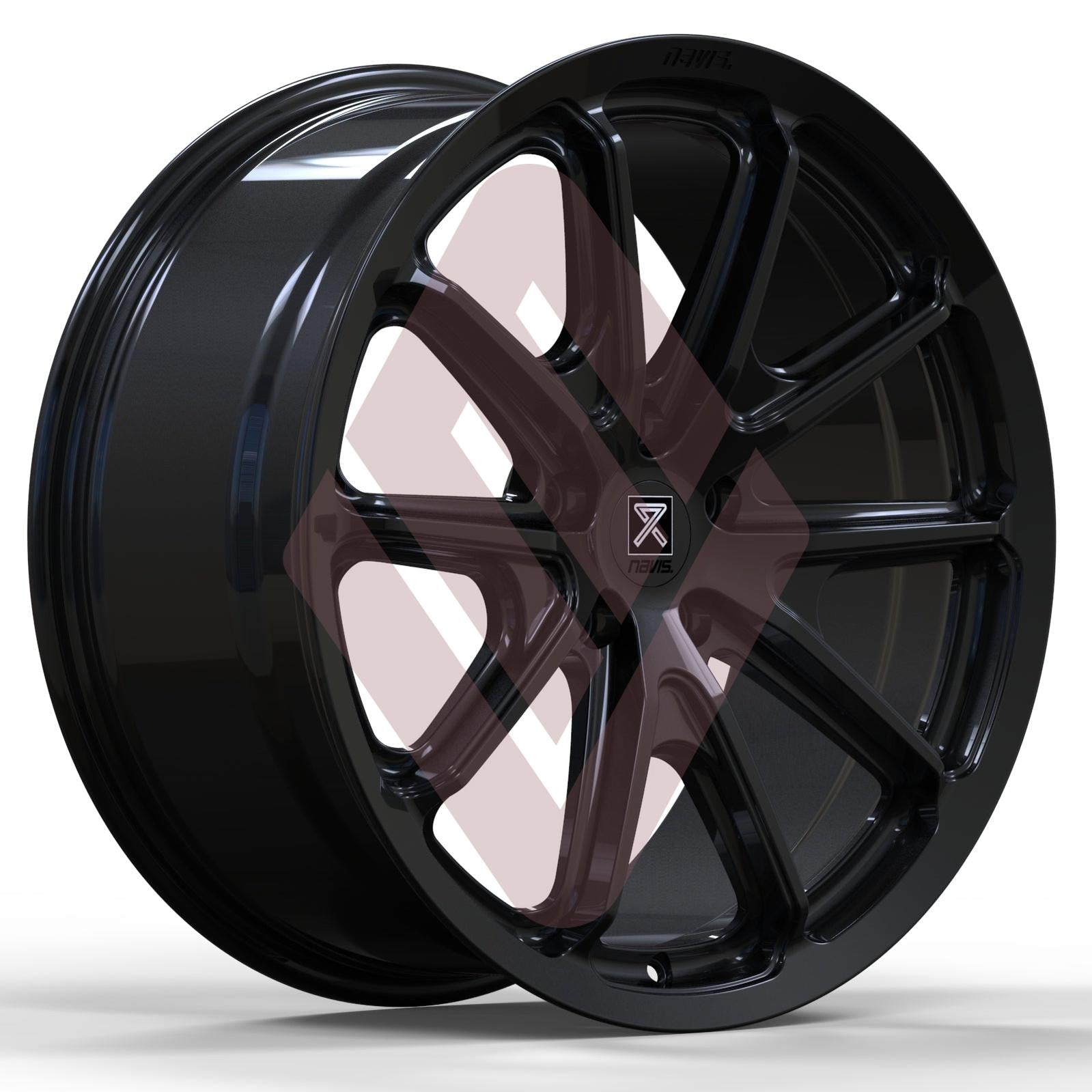 Navis Ludis – 20" Gloss Black Finish Alloy Wheels