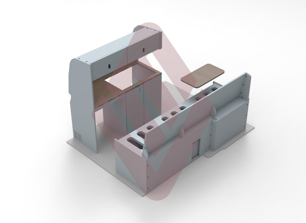 Peugeot Partner Compact Campervan Kitchen Interior Unit