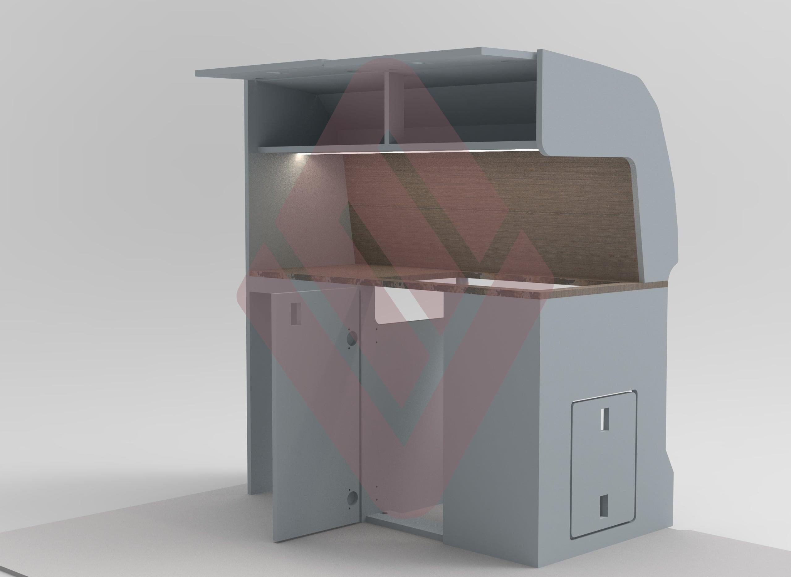 Peugeot Partner Compact Campervan Kitchen Interior Unit
