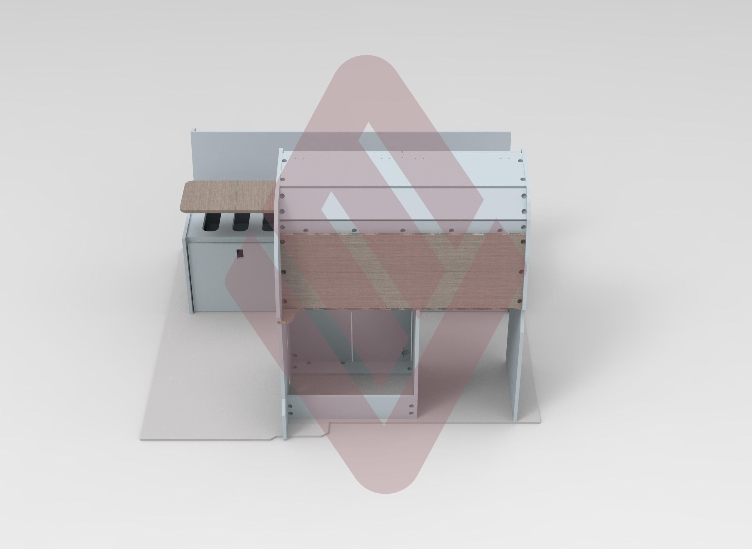 Peugeot Partner Compact Campervan Kitchen Interior Unit