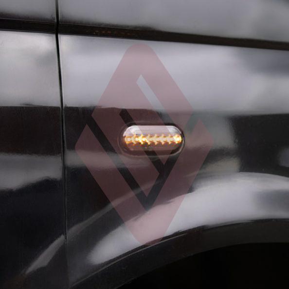 VW Transporter T5 (2003-09) – Side Repeaters – Ultra Bright – Sequential – LED – Black Smoke