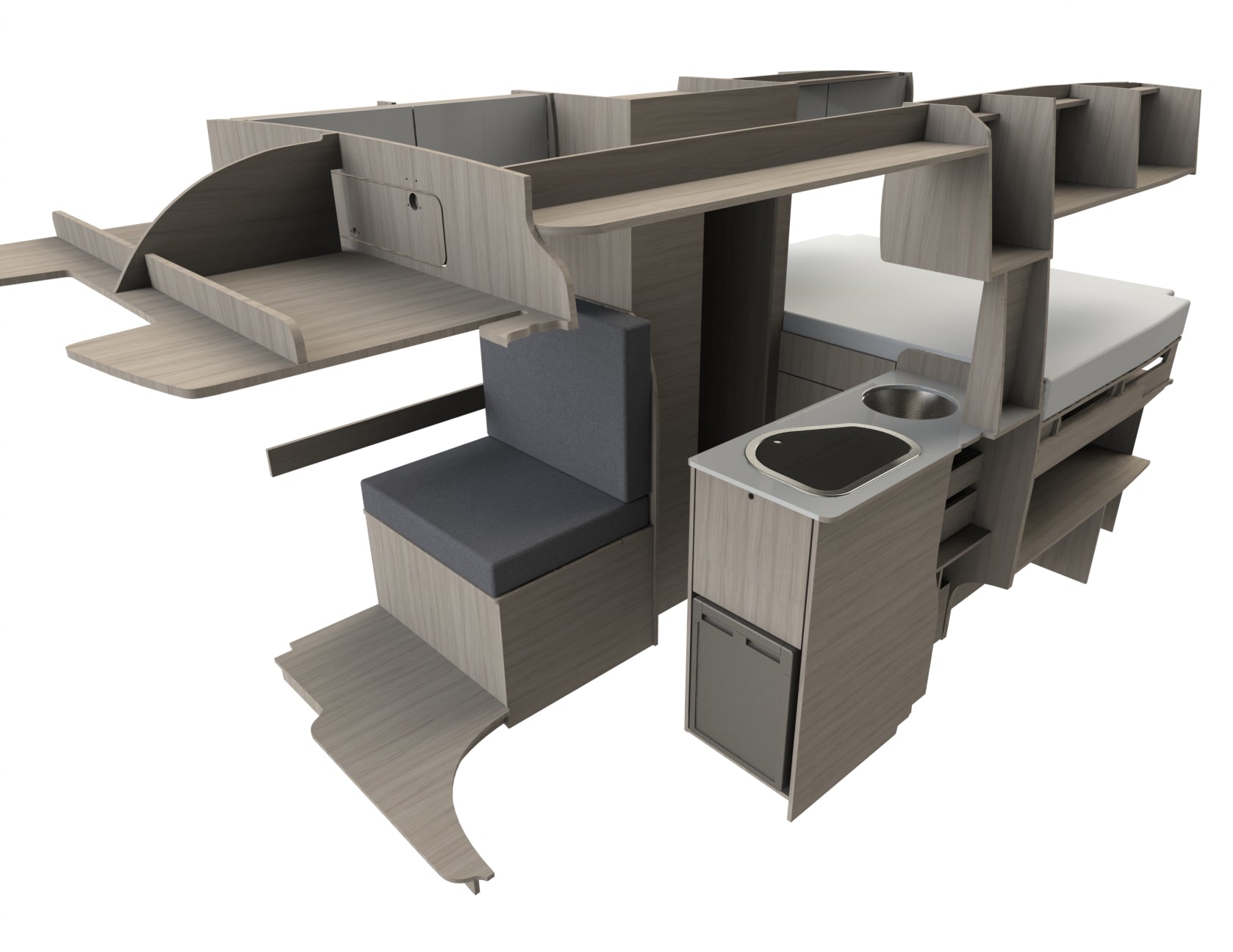 Volkswagen Crafter MWB 2017> V1 Campervan Interior Furniture Kit