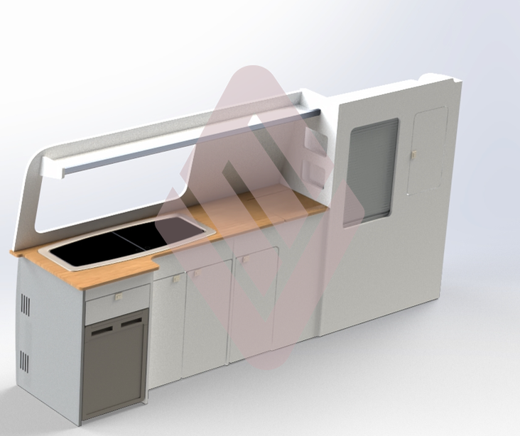 Volkswagen Transporter T5/T6 LWB V3 Campervan Kitchen Interior Unit