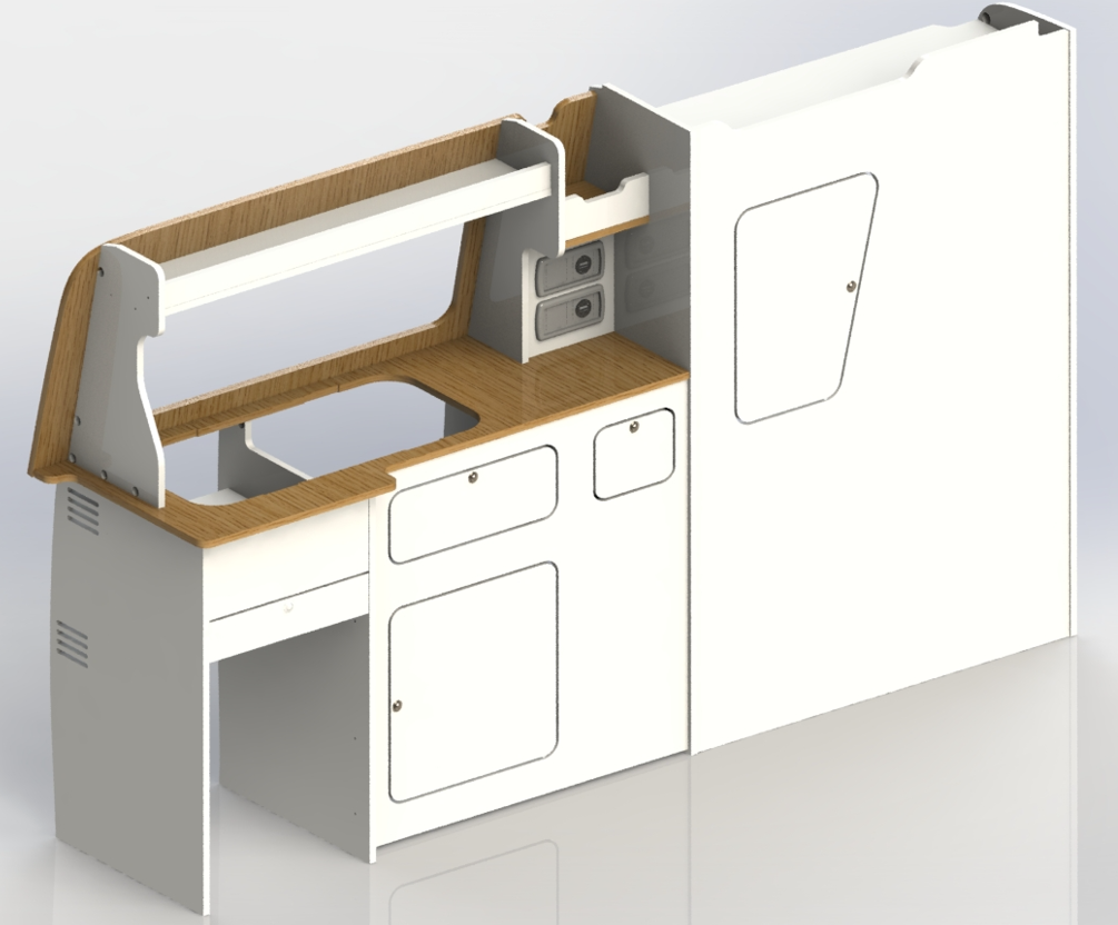 Volkswagen Transporter T5/T6 V1 Campervan Kitchen Interior Unit