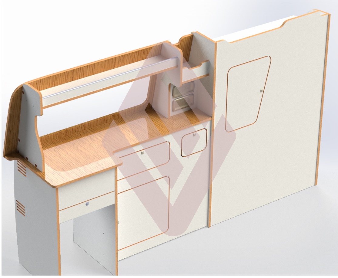 Volkswagen Transporter T5/T6 SWB Slim Line V1 Campervan Kitchen Interior Unit